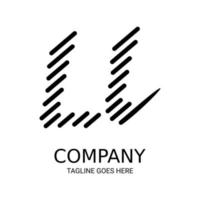 Simple black letter U logo design. vector