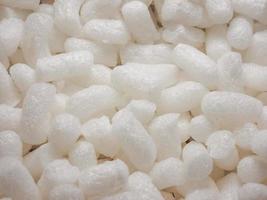 White polystyrene beads background photo