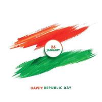 Beautiful 26 january indian flag theme republic day design vector