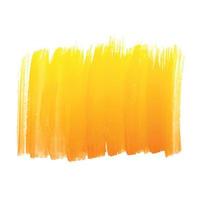 Hand draw yellow orange brush stroke watercolor design vector