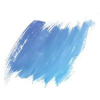 Hand draw blue brush stroke watercolor design vector