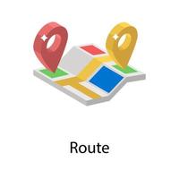 Trendy Route Concepts vector