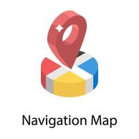 conceptos de mapas de navegación vector