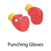 Punching Gloves Concepts vector