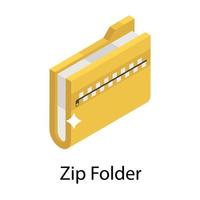 conceptos de carpeta zip vector