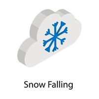 Snow Falling Concepts vector