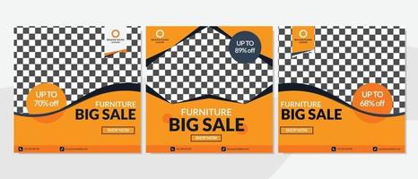 Big Sale Promotion Template Design For Social Media Post vector