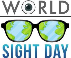 World Sight Day word logo vector