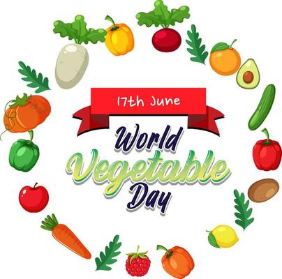 World Vegetable Day banner with vegetables and fruits