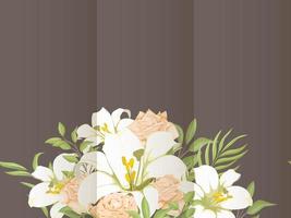 Beautifull Seamless Pattern Design with Lily Flowers vector