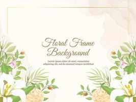 hermoso fondo de banner de boda con flores de lirio vector