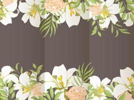 Beautifull Seamless Pattern Design with Lily Flowers