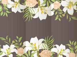 Beautifull Seamless Pattern Design with Lily Flowers vector