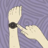 Hand Drawn Vector Illustration Hand Watches