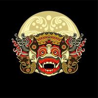 ilustración de barong balinés vector