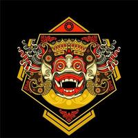 ilustración de barong balinés vector