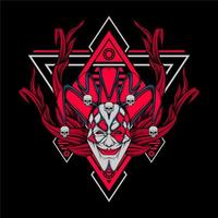 smiling clown face vector