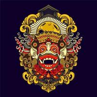 ilustración de barong balinés vector