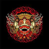 balinese barong illustration vector