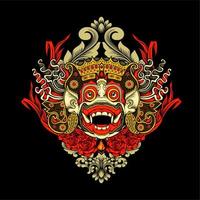 balinese barong illustration vector