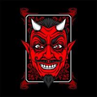 miling devil face with awesome background vector