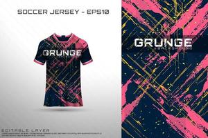 Sports jersey and t-shirt template sports jersey design vector mockup.