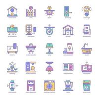 paquete de iconos de hogar inteligente para el diseño de su sitio web, logotipo, aplicación, ui. diseño de contorno de icono de casa inteligente. ilustración de gráficos vectoriales y trazo editable. vector