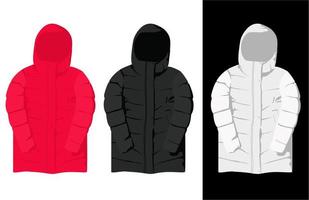 Chaqueta de invierno diseño realista... vector