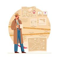 Detective Investigation Concept vector