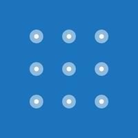Lock Screen Pattern Icon Vector in Flat Style