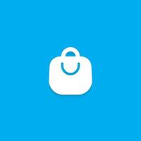Online Shopping Bag Icon Vector in Flat Style