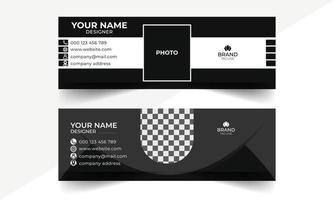 Email signature template or email footer and personal social media cover design . Email signature design and professional facebook banner template. vector