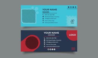 Email signature template or email footer and personal social media cover design . Email signature design and professional facebook banner template. vector