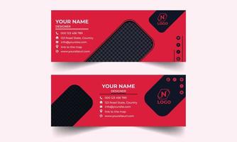 Email signature template or email footer and personal social media cover design . Email signature design and professional facebook banner template. vector