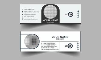 Email signature template or email footer and personal social media cover design . Email signature design and professional facebook banner template. vector