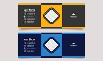 Email signature template or email footer and personal social media cover design . Email signature design and professional facebook banner template. vector