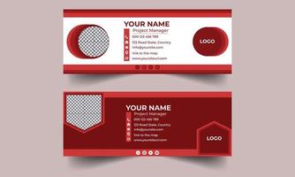 Email signature template or email footer and personal social media cover design . Email signature design and professional facebook banner template. vector