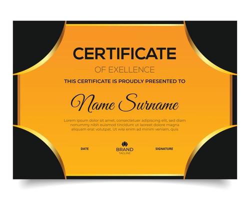 Certificate template design