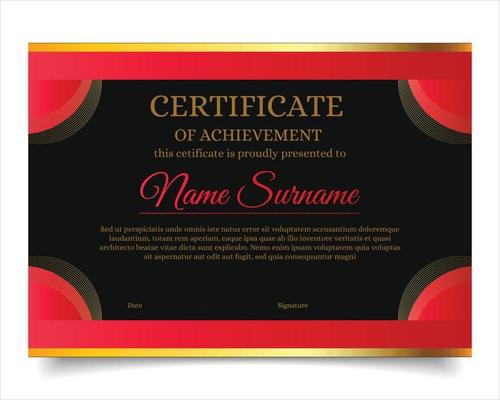 Certificate template design