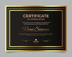 Certificate template design vector