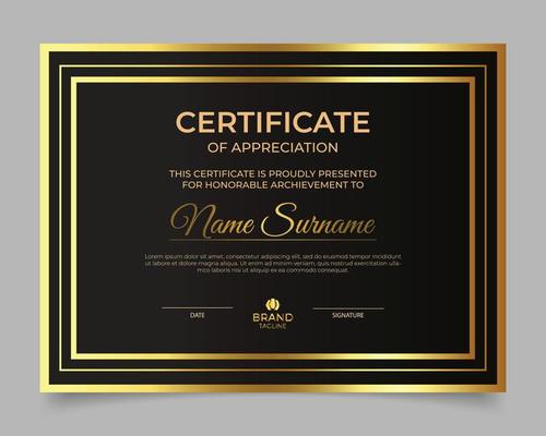 Certificate template design