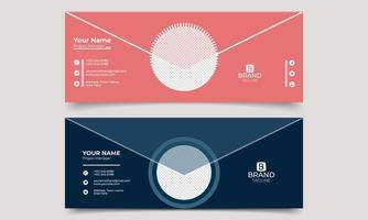 Email signature template or email footer and personal social media cover design . Email signature design and professional facebook banner template. vector