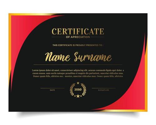 Certificate template design