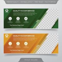 business banner template design with modern and minimalist concept user for web banner vector