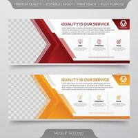 diseño de plantilla de banner empresarial con usuario de concepto moderno y minimalista para banner web vector