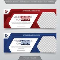 business banner template design with modern and minimalist concept user for web banner vector