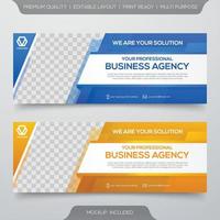 business banner template design with modern and minimalist concept user for web banner vector