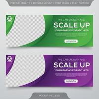 business banner template design with modern and minimalist concept user for web banner vector