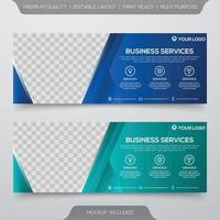 diseño de plantilla de banner empresarial con usuario de concepto moderno y minimalista para banner web vector