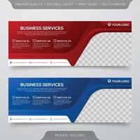 diseño de plantilla de banner empresarial con usuario de concepto moderno y minimalista para banner web vector